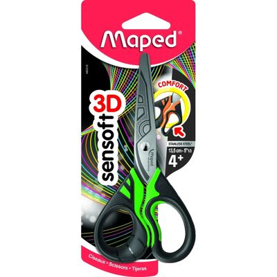 Maped Schere 13cm - Für Rechtshänder, Soft-Grip, Leuchtende Farben Maped Schere 13cm - Für Rechtshänder, Soft-Grip, Leuchtende Farben