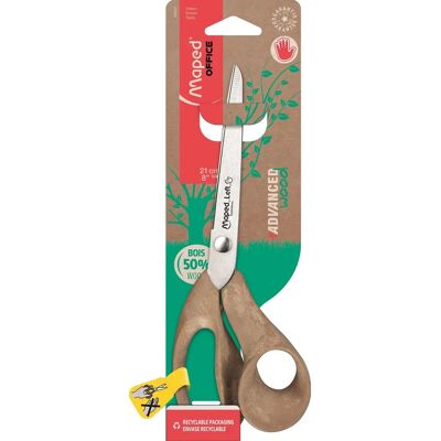 Nożyczki Maped Advanced Wood - 21 cm, asymetryczne, stal nierdzewna Nożyczki Maped Advanced Wood - 21 cm, asymetryczne, stal nierdzewna