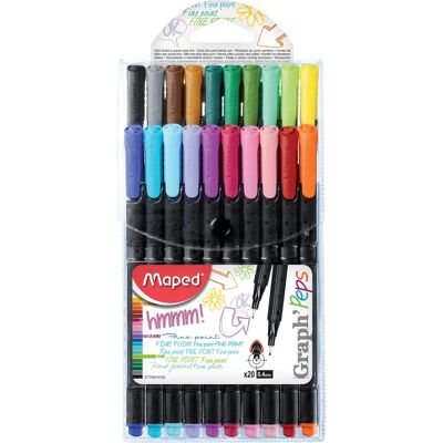 Maped 749151 5 Feutres fins - 20 pièces - Publicité Maped 749151 5 Feutres fins - 20 pièces - Publicité