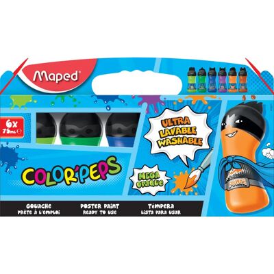 Pintura de arte y manualidades Maped - 6x75ml - Multicolor Pintura de arte y manualidades Maped - 6x75ml - Multicolor
