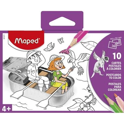 Maped 831211 Konst/hantverk leksak - Set med 10 vykort - Rosa Maped 831211 Konst/hantverk leksak - Set med 10 vykort - Rosa