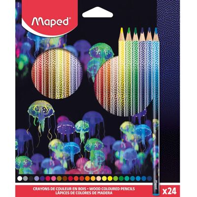 Maped Deepsea Paradise Kék - Színes ceruza készlet - 24 db Maped Deepsea Paradise Kék - Színes ceruza készlet - 24 db