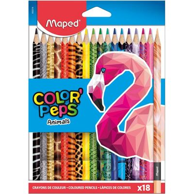 Maped COLOR'PEPS Tiere - Buntstifte, 18er Kartonetui Maped COLOR'PEPS Tiere - Buntstifte, 18er Kartonetui