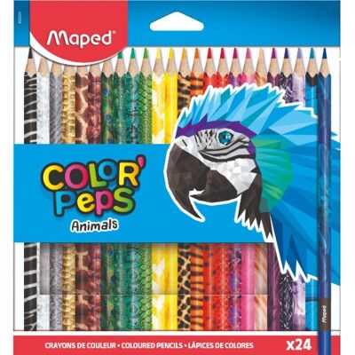 Maped Marken-Color'Peps Buntstifte 24 Stück - Kreativ Kunstzubehör Maped Marken-Color'Peps Buntstifte 24 Stück - Kreativ Kunstzubehör