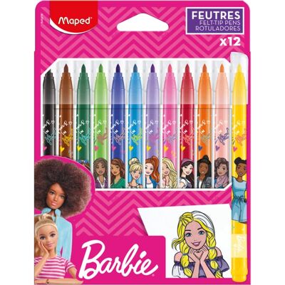 Maped Feutre Barbie, boîte en carton de 12 - Lot de 5 Maped Feutre Barbie, boîte en carton de 12 - Lot de 5