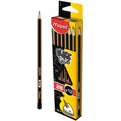 Maped Black'Peps 2B Háromszög alakú ceruza - Ergonomikus Maped Black'Peps 2B Háromszög alakú ceruza - Ergonomikus