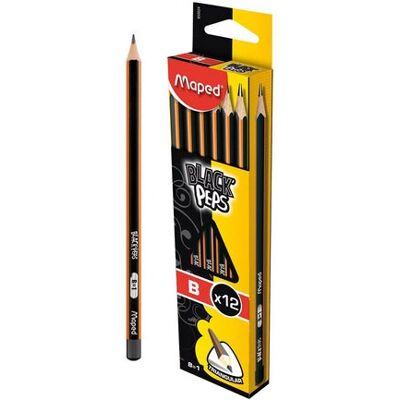 Maped Black'Peps B 12 pcs - Crayon Maped Black'Peps B 12 pcs - Crayon