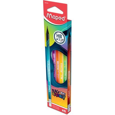 Maped 852000 Buntstifte - 6 Stück - Mit Radiergummi Maped 852000 Buntstifte - 6 Stück - Mit Radiergummi