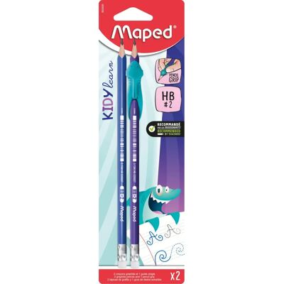 Crayon HB Triangulaire Maped avec Guide-doigt - Lot de 2 - Publicité Crayon HB Triangulaire Maped avec Guide-doigt - Lot de 2 - Publicité