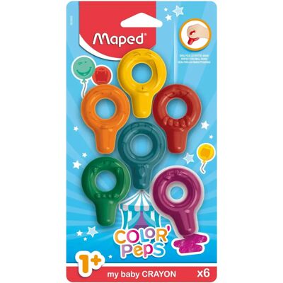 Maped Baby Color'peps Bunt Wachsmalstifte - 6 Stück Maped Baby Color'peps Bunt Wachsmalstifte - 6 Stück