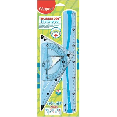 Set de geometrie rezistent la șocuri Maped - 30cm - 4 bucăți Set de geometrie rezistent la șocuri Maped - 30cm - 4 bucăți