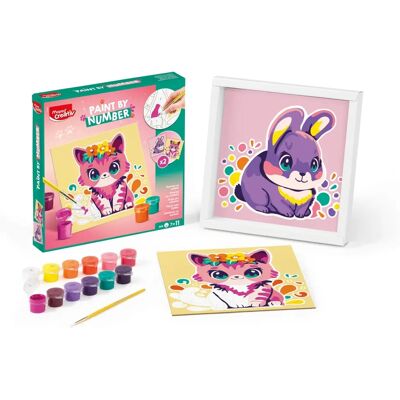 Kit de Peinture par Numéros Maped Creative - Chat & Lapin - 20x20cm Kit de Peinture par Numéros Maped Creative - Chat & Lapin - 20x20cm
