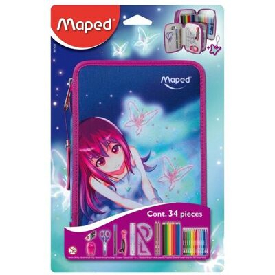 Trousse Maped 967435 Multicolore en Polyester Compacte - Publicité Trousse Maped 967435 Multicolore en Polyester Compacte - Publicité
