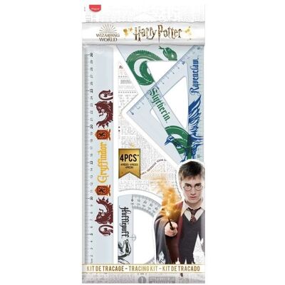 Maped Geometrieset - 30cm Lineal, Winkelmesser, 2 Geodreiecke - Transparent Maped Geometrieset - 30cm Lineal, Winkelmesser, 2 Geodreiecke - Transparent