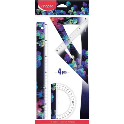 Maped Tiefsee Paradise Geometrieset - Blau - 4 Stück Maped Tiefsee Paradise Geometrieset - Blau - 4 Stück