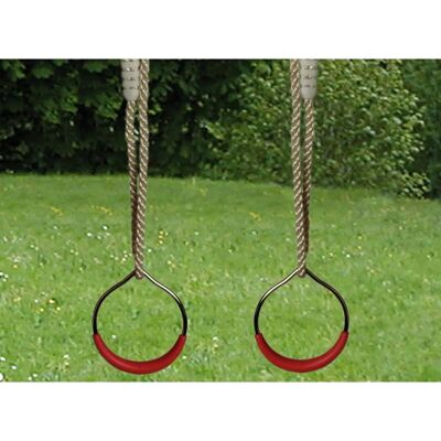Anneaux de gymnastique en métal - Équipement de jeu pour enfants - Publicité Anneaux de gymnastique en métal - Équipement de jeu pour enfants - Publicité