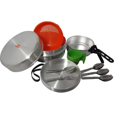 Cao Camping Kit de Cuisine - 4.5L, Aluminium, pour 4 Personnes Cao Camping Kit de Cuisine - 4.5L, Aluminium, pour 4 Personnes
