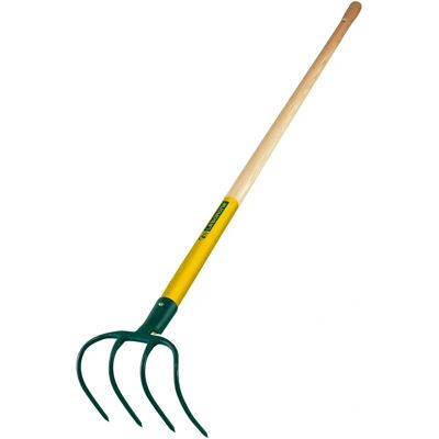 Leborgne Râteau 130cm - Outil de jardin à 4 dents - Publicité Leborgne Râteau 130cm - Outil de jardin à 4 dents - Publicité