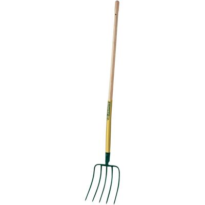 Leborgne - Fourche à fumier/maïs 5 dents - Manche en bois PEFC 30 cm - Publicité Leborgne - Fourche à fumier/maïs 5 dents - Manche en bois PEFC 30 cm - Publicité
