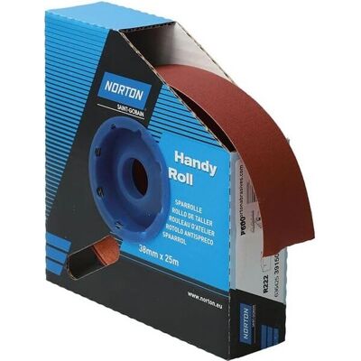 Norton R222 38 mm x 25 m Schleifrolle P600 Norton R222 38 mm x 25 m Schleifrolle P600