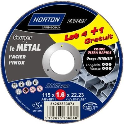 Ensemble de disques en inox Symantec 115 mm 4+1 Ensemble de disques en inox Symantec 115 mm 4+1
