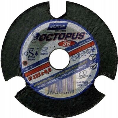 Norton Clipper - T29 125 x 4.0 x 22.2mm - Metallo - 125x4.0x22.2mm - Disco taglio Norton Clipper - T29 125 x 4.0 x 22.2mm - Metallo - 125x4.0x22.2mm - Disco taglio