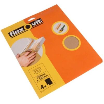 Flexovit Papier de Verre Grain Fin - Surfaces Durables - Publicité Flexovit Papier de Verre Grain Fin - Surfaces Durables - Publicité