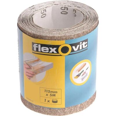 Flexovit - 63642526411 - 115mm x 5m - Coarse - Sanding Roll Flexovit - 63642526411 - 115mm x 5m - Coarse - Sanding Roll