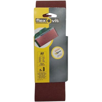 Flexovit 63642526469 Bandes abrasives en tissu moyennes - 75mm x 533mm - Publicité Flexovit 63642526469 Bandes abrasives en tissu moyennes - 75mm x 533mm - Publicité