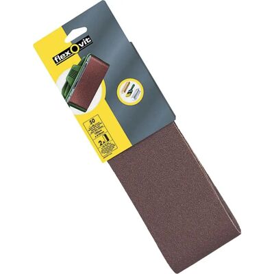 Flexovit 610 x 100mm Fine Cloth Sanding Belts - Pack of 2 Flexovit 610 x 100mm Fine Cloth Sanding Belts - Pack of 2