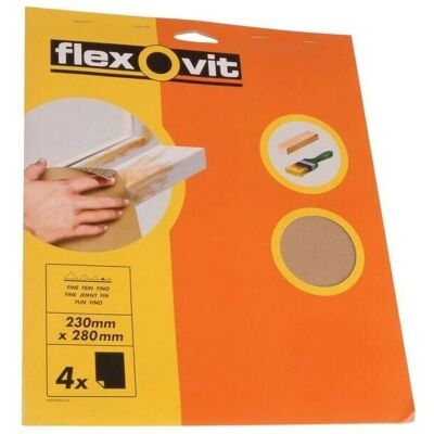 Flexovit Model 63642526563 Assorted Glasspaper Sheets - Sanding Sheets 230x280mm Flexovit Model 63642526563 Assorted Glasspaper Sheets - Sanding Sheets 230x280mm