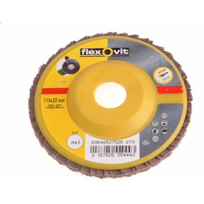 Flexovit - 63642527530 - 125mm - 80G - Flap Disc - Publicité Flexovit - 63642527530 - 125mm - 80G - Flap Disc - Publicité