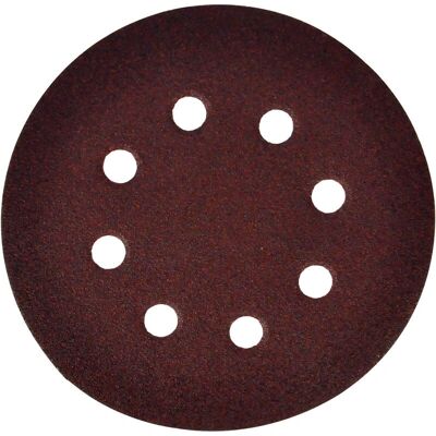 Disco abrasivo FLEXOVIT P64E 125mm con Velcro - 8 agujeros - Grano 80 Disco abrasivo FLEXOVIT P64E 125mm con Velcro - 8 agujeros - Grano 80