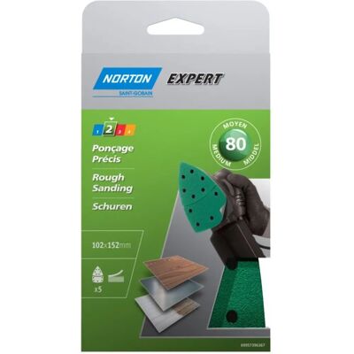 Norton Perforierte 102x152mm Schleifscheibe Körnung 80 - Schleifscheiben Norton Perforierte 102x152mm Schleifscheibe Körnung 80 - Schleifscheiben