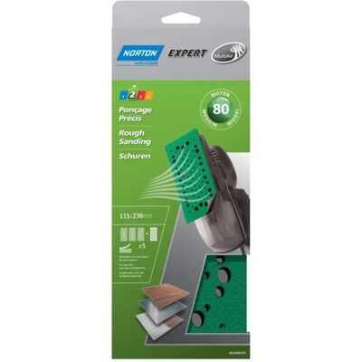 Norton 115x230mm Korrel 80 Multi-Ar Schuurplaat - Schuurplaat Norton 115x230mm Korrel 80 Multi-Ar Schuurplaat - Schuurplaat