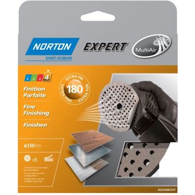Disques Norton Grain 180 Multi Air 150mm - Disques abrasifs - Publicité Disques Norton Grain 180 Multi Air 150mm - Disques abrasifs - Publicité