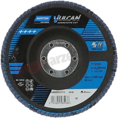 NORTON Flap Discs 115mm P60 - Discs NORTON Flap Discs 115mm P60 - Discs