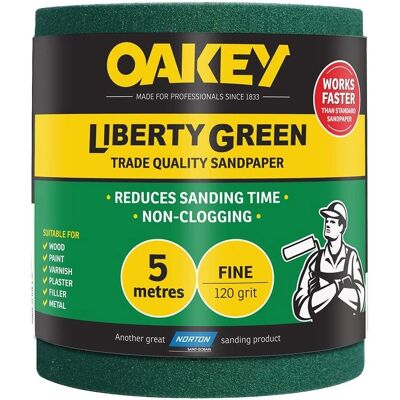 Oakey Green Sanding Roll 115mm x 5m - Heavy-Duty Sanding Roll Oakey Green Sanding Roll 115mm x 5m - Heavy-Duty Sanding Roll