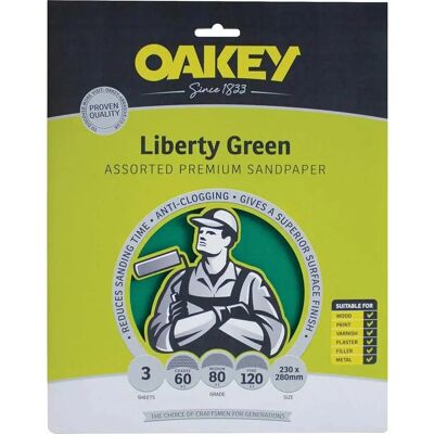 Oakey Model: 63642584727 Green Aluminium Oxide Sheets - Sandpaper Sheets Oakey Model: 63642584727 Green Aluminium Oxide Sheets - Sandpaper Sheets