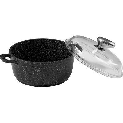 Panela Pradel Excellence 52398m - Alças de Silicone, Revestimento Pedra - 20x18cm Panela Pradel Excellence 52398m - Alças de Silicone, Revestimento Pedra - 20x18cm