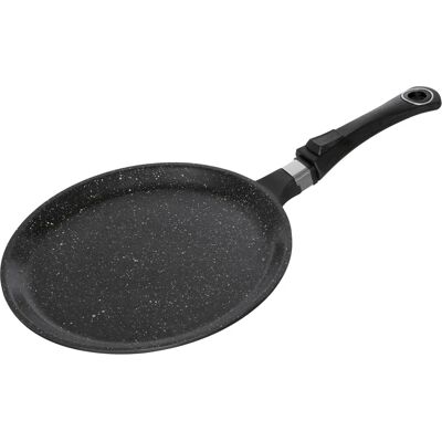 Poêle à crêpes 28cm Pradel Excellence - Style pierre antiadhésif - Compatible induction - Publicité Poêle à crêpes 28cm Pradel Excellence - Style pierre antiadhésif - Compatible induction - Publicité