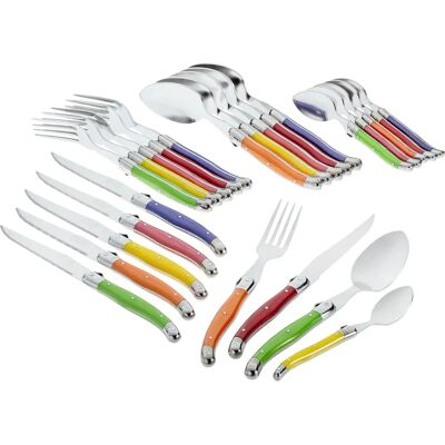 Pradel Excellence I7214P Pastell Laguiole 24-teiliges Besteckset - Besteckset Pradel Excellence I7214P Pastell Laguiole 24-teiliges Besteckset - Besteckset