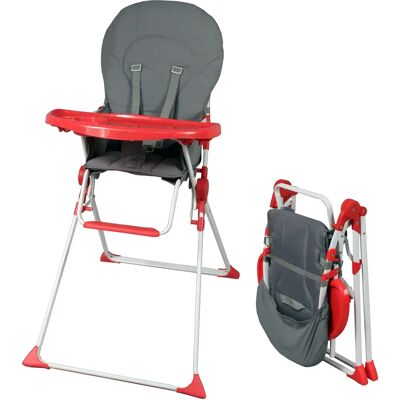 Sedia Alta Bambisol Rosso Grigio PVC - 6-36 Mesi Sedia Alta Bambisol Rosso Grigio PVC - 6-36 Mesi