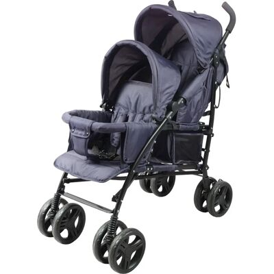 Poussette Canne Double Bambisol - Bleu Marine Poussette Canne Double Bambisol - Bleu Marine