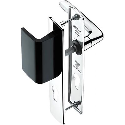 VACHETTE Finish - Ensemble de porte avec Riv Bloc - Poignée 536 - Chrome miroir - 40mm VACHETTE Finish - Ensemble de porte avec Riv Bloc - Poignée 536 - Chrome miroir - 40mm
