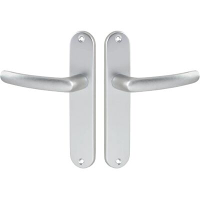 Ensemble poignées Vachette Argenté - 165mm entraxe - Porte standard - Publicité Ensemble poignées Vachette Argenté - 165mm entraxe - Porte standard - Publicité