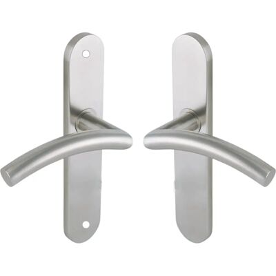VACHETTE Poignées sur plaques bec-de-cane - inox brossé - Deurhandvat - Klassieke stijl VACHETTE Poignées sur plaques bec-de-cane - inox brossé - Deurhandvat - Klassieke stijl