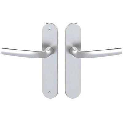 VACHETTE Logio Set di Maniglie per Porta in Alluminio - Reversibile, Argento VACHETTE Logio Set di Maniglie per Porta in Alluminio - Reversibile, Argento