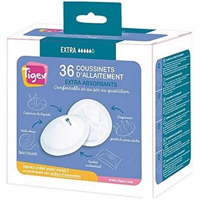 Disques d'Allaitement Ultra Absorbants Tigex - Soin du Bébé - Publicité Disques d'Allaitement Ultra Absorbants Tigex - Soin du Bébé - Publicité