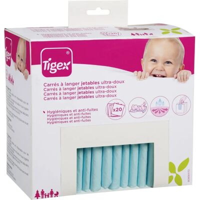 Tigex Model 80890160 Jednorazowe pieluchy - Chłopiec/Dziewczynka - 20 szt Tigex Model 80890160 Jednorazowe pieluchy - Chłopiec/Dziewczynka - 20 szt